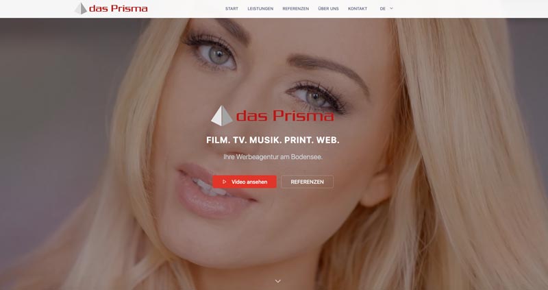Webdesign Beispiel Das-Prisma.de - Professionelle Website von Rattenagentur